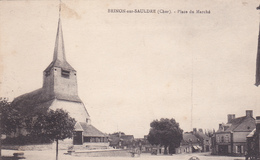 18. BRINON SUR SAULDRE. CPA. PLACE DU MARCHE - Brinon-sur-Sauldre