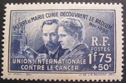 Lot FD/878 - 1938 - P. Et M. CURIE - N°402 NEUF* - Neufs