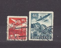 Slovakia Slowakei 1939 Gest ⊙ Mi 50, 53 Sc C3, C6 Airmail. Flugpostmarken. SLOVENSKO. - Oblitérés