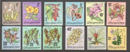 1971  Flowers  12 Values Includes 25 Cent With Centered Value  Used - Guyana (1966-...)