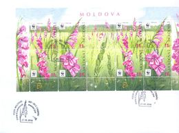 2016.  WWF, Flowers, Gladiolus Imbricatus, FDC With Sheetlet, Mint/** - FDC