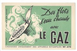 B38- Buvard Des Flots D'eau Chaude Avec Le GAZ Thermomètre - Electricity & Gas