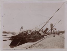 Photo Originale Marine Paquebot Messageries Maritimes Le Chili Coulé à Bordeaux 1903 - Bateaux