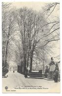 Cpa: 52 AUBERIVE Sous La Neige (ar. Langres) Entre Deux Murs Et Monument D'André Theuriet 1910  N° 58 Rare - Auberive