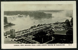 RB 1200 -  1949 Real Photo Postcard - Oakes Garden Theatre Niagar Falls - Good USA Slogan - Chutes Du Niagara