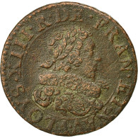 Monnaie, France, Double Tournois, 1629, Paris, TB+, Cuivre, CGKL:396 - 1610-1643 Luigi XIII Il Giusto