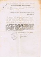 Importante E Raro  Documento  Del CLN Di Trento Alla Sezione Di Primiero Viaggiato 12/1945 - Comite De Liberación Nacional (CLN)