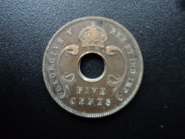 AFRIQUE DE L'EST (ANGLAIS) : 5 CENTS  1923  KM 18   TTB - Colonia Britannica