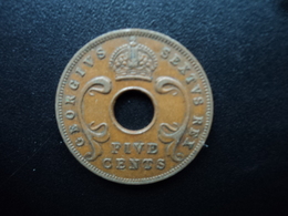 AFRIQUE DE L'EST (ANGLAIS) : 5 CENTS  1952  KM 33   TTB+ - Britse Kolonie