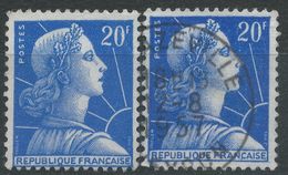 Lot N°41469   N°1011B,NEUF Sans Gomme Et  Oblit Cachet à Date De DECAZEVILLE (Aveyron) - 1955-1961 Marianne Of Muller