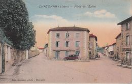 Châtonnay - Place De L'Eglise - Carte Colorisée - Châtonnay