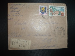 LR TP LE TOUQUET PARIS PLAGE 1,00 + BLASON NEVERS 0,15 OBL.23-10-1963 FRESNES EN WOEVRE MEUSE (55) - Postal Rates