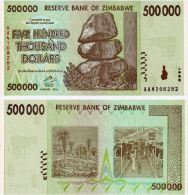 Zimbabwe (2008)   -   500 000 Dollars  - P 76  UNC - Zimbabwe