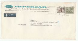 1975 Air Mail PORTUGAL Illus ADVERT COVER Impercar Auto Co KNIGHT HORSE Stamps To GB Airmail Label - Storia Postale