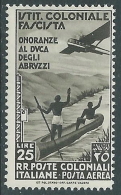 1934 EMISSIONI GENERALI POSTA AEREA DUCA DEGLI ABRUZZI MNH ** - I37-5 - Emissioni Generali