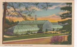 Ohio Cincinnati Eden Park Conservatory 1939 Curteich - Cincinnati