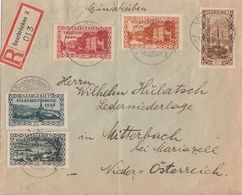 Saargebiet R-Brief Mif Minr.179,180,181,182,188 Saarbrücken 13.12.34 - Brieven En Documenten