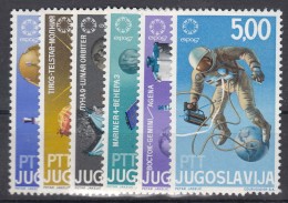 Yugoslavia Republic 1967 Space Cosmos Exploration Mi#1216-1221 Mint Never Hinged - Neufs