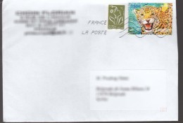 France Modern Stamps Travelled Cover To Serbia - Briefe U. Dokumente