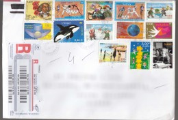 France Modern Stamps Travelled Cover To Serbia - Briefe U. Dokumente