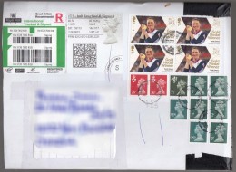 Great Britain Modern Stamps Travelled Cover To Serbia - Brieven En Documenten