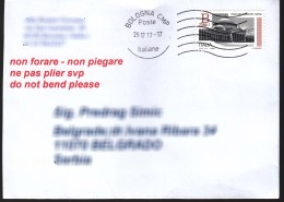 Italy Modern Stamps Travelled Cover To Serbia - 2011-20: Gebraucht