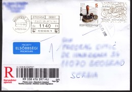 Hungary Modern Stamps Travelled Cover To Serbia - Covers & Documents