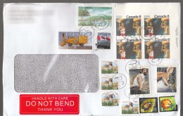 Canada Modern Stamps Travelled Cover To Serbia - Brieven En Documenten