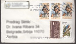 USA Modern Stamps Travelled Cover To Serbia - Storia Postale