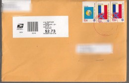 USA Modern Stamps Travelled Cover To Serbia - Cartas