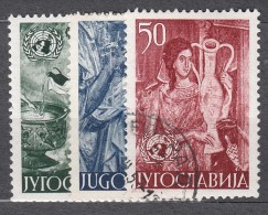 Yugoslavia Republic Art 1953 Mi#714-716 Used - Oblitérés