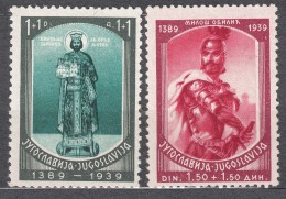Yugoslavia Kingdom 1939 Mi#379-380 Mint Never Hinged - Unused Stamps