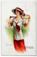 CPA Tennis Circulé Femme Girl Women Pin Up - Tennis