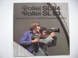 ROLLEI  Neue Super-8-Kameras SL 84 - SL 83, Technische Daten, Werbung 1970s - Fotoapparate