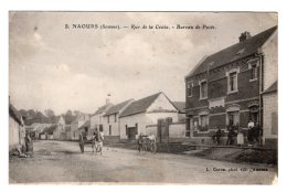 CPA   80   NAOURS---RUE DE LA CROIX---BUREAU DE POSTE.---1914 - Naours