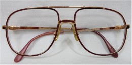 Original LACOSTE Brillengestell Aus Den 80ern - Dunkelrot - 54/15 - Lunettes