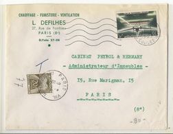 Lettre (1959) De Paris à Paris - Affranchie à 20 Frs Et Taxée à 20 Frs (n°87) - 1859-1959 Lettres & Documents