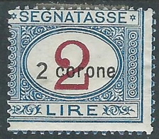 1922 DALMAZIA SEGNATASSE 2 COR MH * - I35-7 - Dalmatien