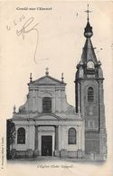 59.  CONDE-SUR-L'ESCAUT.   L'EGLISE.  (CLOCHER ESPAGNOL).  GROS PLAN. 1904.  DOS NON DIVISE. - Conde Sur Escaut