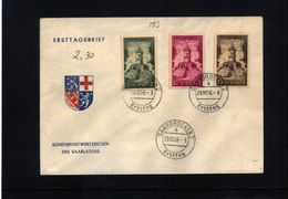 Saarland 1957 Michel 373-75 FDC - Lettres & Documents