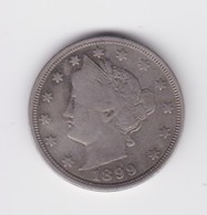 5 Cents 1899  Etats UnisTTB - 1883-1913: Liberty (Libertà)