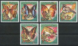 COMORES  PAPILLONS, PAPILLON, CHAMPIGNONS, CHAMPIGNON, OISEAUX, BIRDS. Yvert N° 492/5+PA270/1. MNH, Neuf Sans Charniere - Butterflies