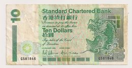 HONG KONG 10 DOLLARS BANQUE STANDARD CHARTERED - Hongkong