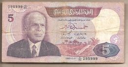 Tunisia - Banconota Circolata Da 5 Dinari P-79 - 1983 #19 - Tunisie