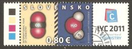 Slovakia 2011 Mi# 652 Zf Used - International Year Of Chemistry - Oblitérés