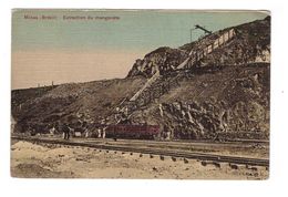 Bresil Minas Extraction De Manganete Manganese Cpa Animée Mine Mineur Train Wagon - Belo Horizonte