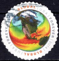 USA 2014 Global Forever Stamp - ($1.15) Schematic Of Sea Surface Temperatures FU SOME PAPER ATTACHED - Usados
