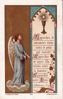 Santino: EUCARESTIA E ANGELO  - E - A  - Mm. 72 X 111 - PRIMA COMUNIONE - ANNO 1898 - ED. MOREL N. 853 - Religion & Esotericism