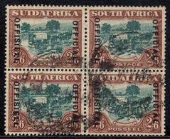 South Africa - 1934 2s6d Official Block Of 4 (o) # SG O18a - Service