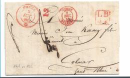 CH005 / Schweiz, Basel 1841 Via Belfort Nach Colmar - ...-1845 Vorphilatelie